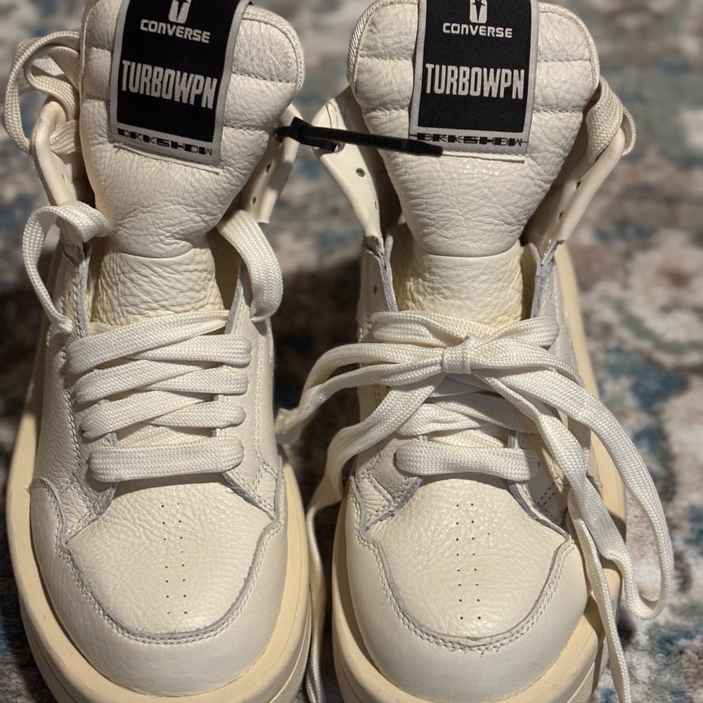 Rick Owens Cream Vintage Sneakers